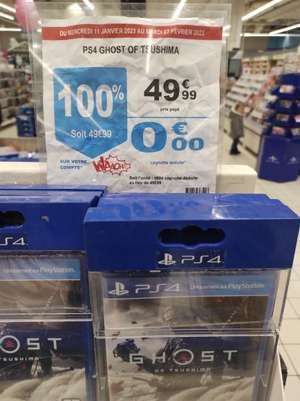Jeu Ghost of Tsushima sur PS4 (Via 49.99€ sur la carte de fidélité) - Auchan Beauvais (60)