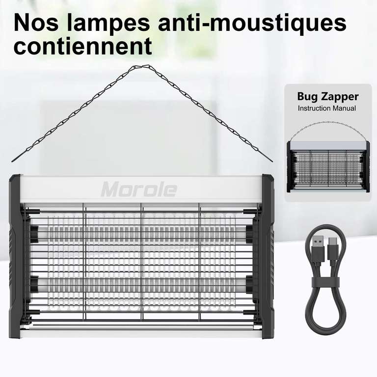 Lampe Anti Moustique Electrique Type-C avec Interrupteur 3200V (Vendeur Tiers)