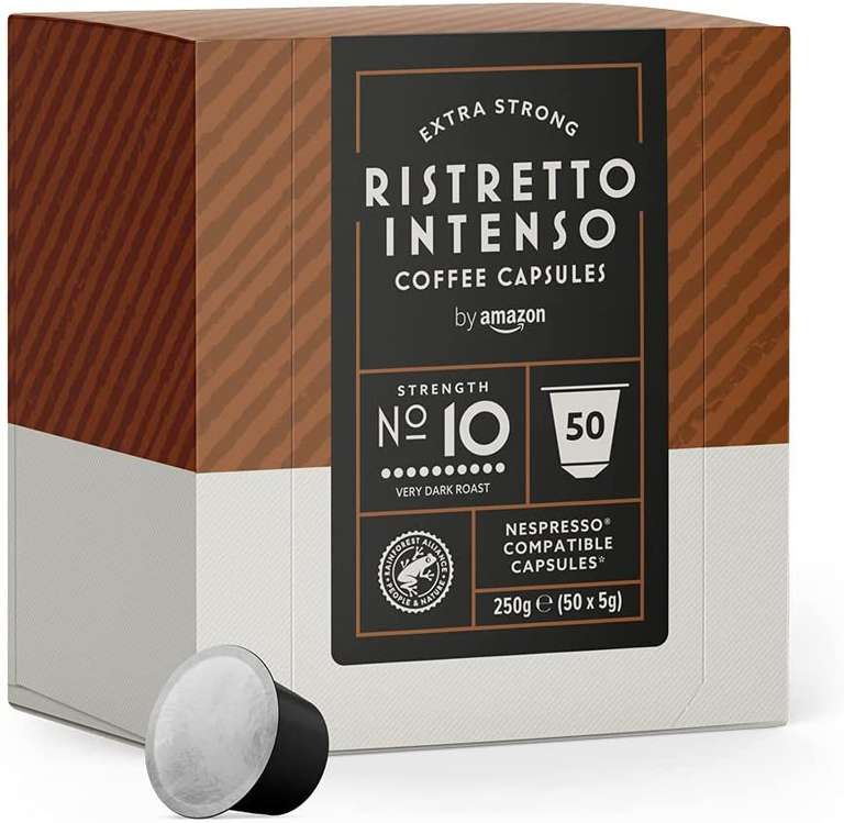 Paquet de 50 capsules de café Ristretto Intenso By Amazon (compatible Nespresso)