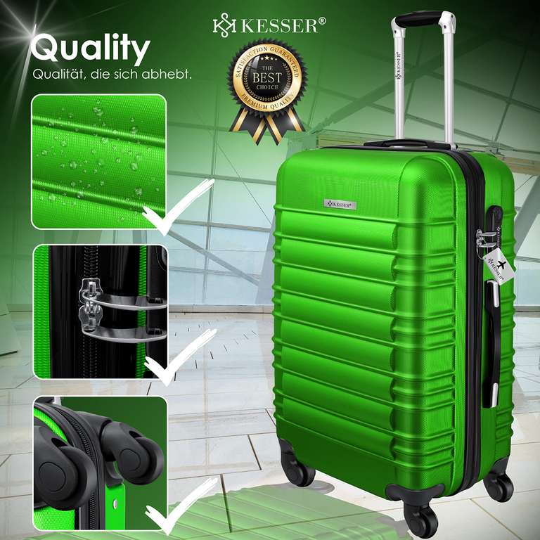 Set de 3 valises à Coque Dure Kesser - M, L, XL (Vendeur Tiers)