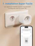 Prise connectée Meross Matter - Type E, 16A Prise WiFi Compatible avec Apple Home, Alexa et Google Home (via coupon)