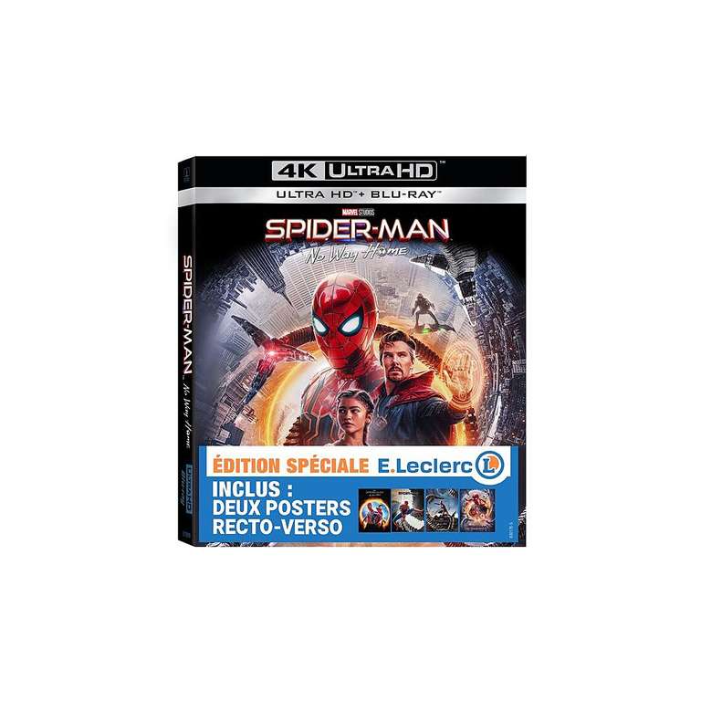 Blu-ray 4K Spiderman No Way Home - Edition Spéciale Leclerc