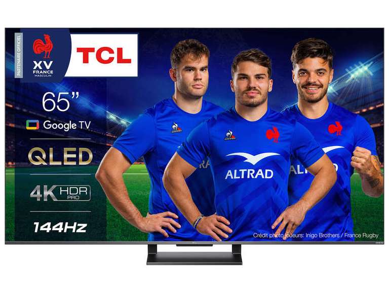 TV QLED 65" TCL 65C735 - 4K UHD, 144 Hz, HDR, Dolby Vision, HDMI 2.1, VRR/ALLM, FreeSync, Google TV (Via ODR 100€)