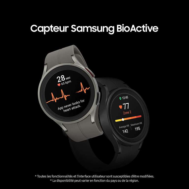 [Unidays/Samsung+] Montre connectée Galaxy Watch 5 Pro Bluetooth - 45mm (via ODR 100€)