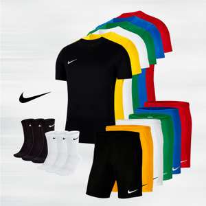 Lot de 3 articles Nike Team Park 20 pour Hommes : 1 T-Shirt + 1 Short + 3 paires de chaussettes - plusieurs coloris (du S au XXL)