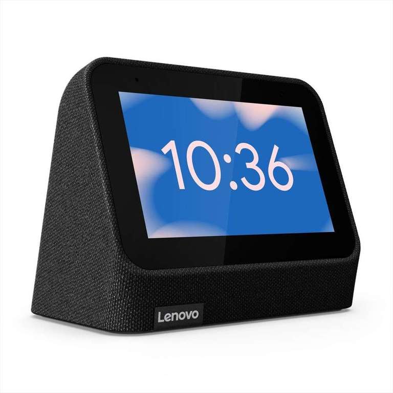 Enceinte sans fil 4" Lenovo Smart Clock 2 - Bluetooth, tactile, LED, Google assistant + 4 Mois Deezer offers