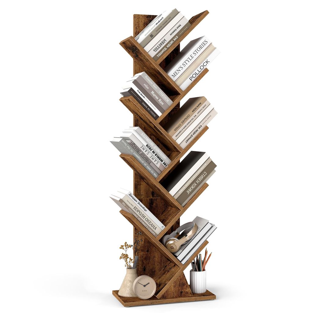 Bibliothèque arbre Vasagle, Marron rustique