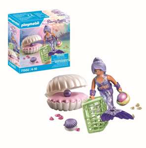 Jouet Playmobil Princess Magic (71502) - Sirène avec coquillage et perles