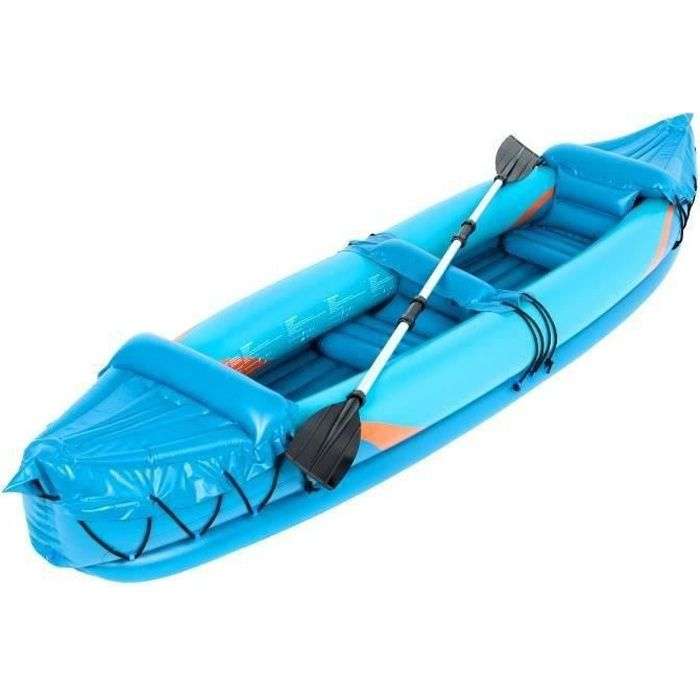Kayak gonflable 2 places Surpass - 325 cm, Pagaie double en aluminium pliable, Poids max : 160 kg (Vendeur tiers + 5€ cagnottés CDAV)