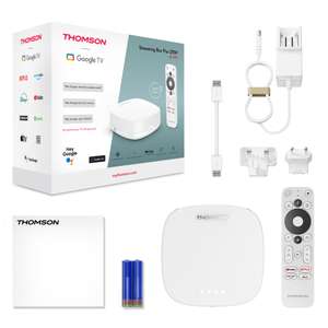 Streaming Box Thomson Plus 270W 4K Ultra HD Google TV Dolby Vision 32GB Wi Fi 6