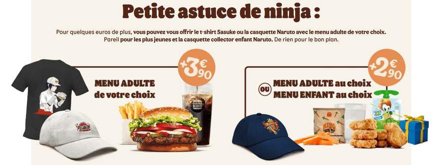 T-shirt Collector Sasuke Naruto X Burger King - Taille L - Limited Edition