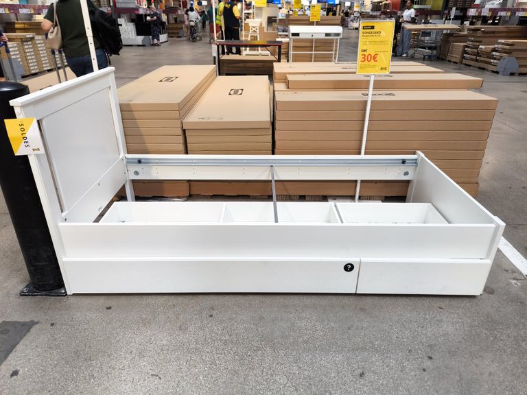 Cadre de lit Ikea Songesand 90x200 blanc - Paris Nord Roissy (95)
