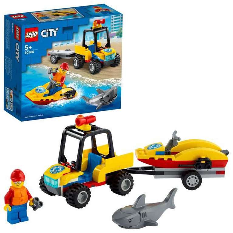 Jouet Lego City (60286) - Le Tout-Terrain de Secours de la Plage