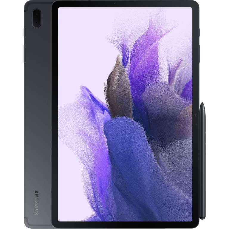 Tablette tactile 12.4" Samsung Galaxy Tab S7 FE (WQHD+, SnapDragon 778G, 4 Go de RAM, 64 Go, noir) + Stylet S Pen (Via ODR de 100€)