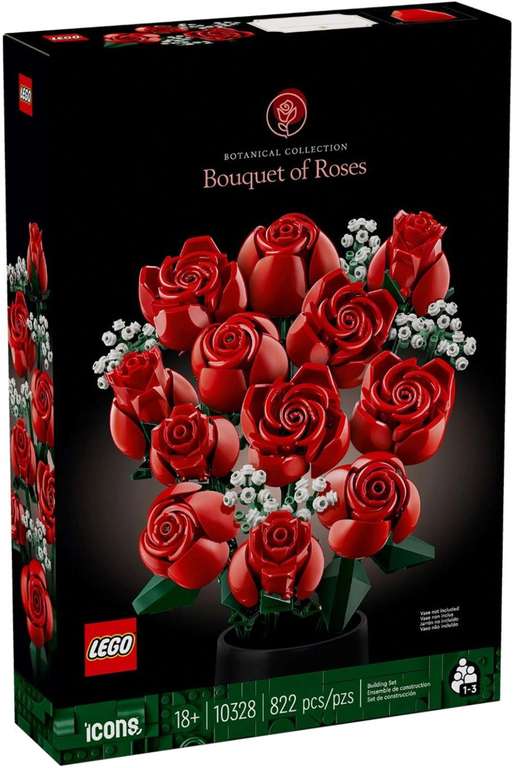Jeu de construction Lego Icons 10328 - Le bouquet de roses (via