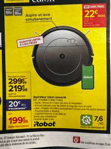 Aspirateur robot laveur connecté iRobot Roomba Combo 113840 (Via 20€ sur la carte de fidélité)