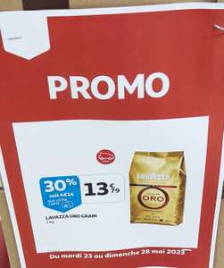 Paquet de café en grains Lavazza Oro - 1 kg (via 4,14€ sur la carte de fidélité - Frontaliers Luxembourg)