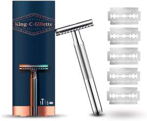 Pack rasoir de sûreté King C. Gillette + 5 lames de rechange