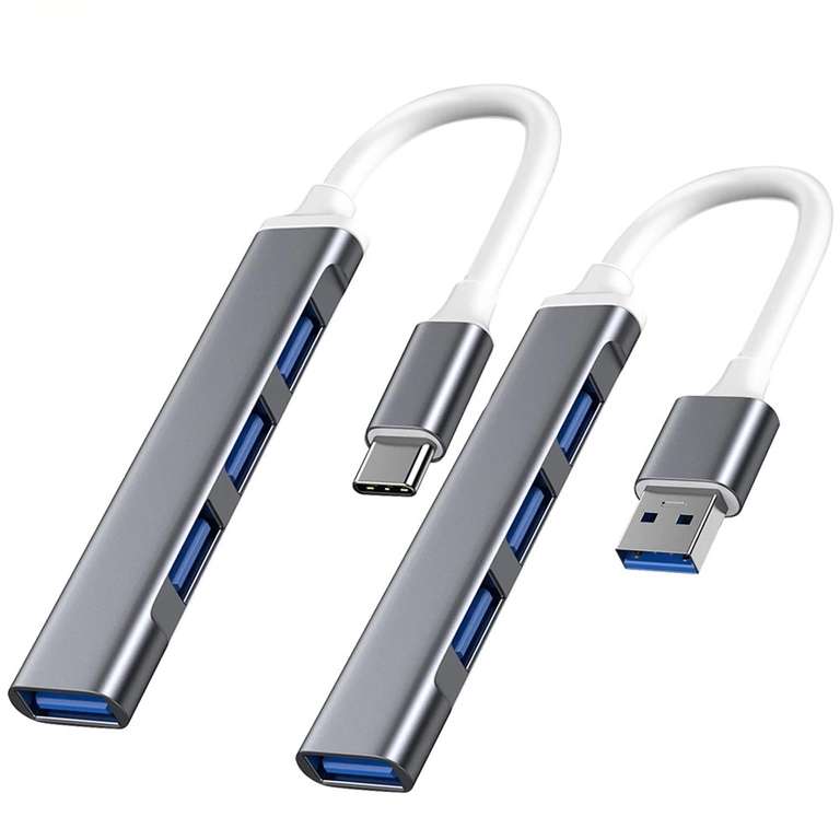 Hub USB-C ou USB-A - 3x USB 2.0 + 1x USB 3.0