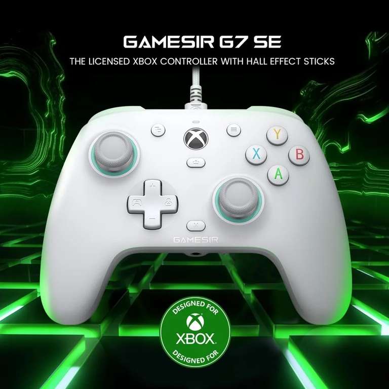 Manette filaire à palettes PowerA à led officielle Xbox Series S