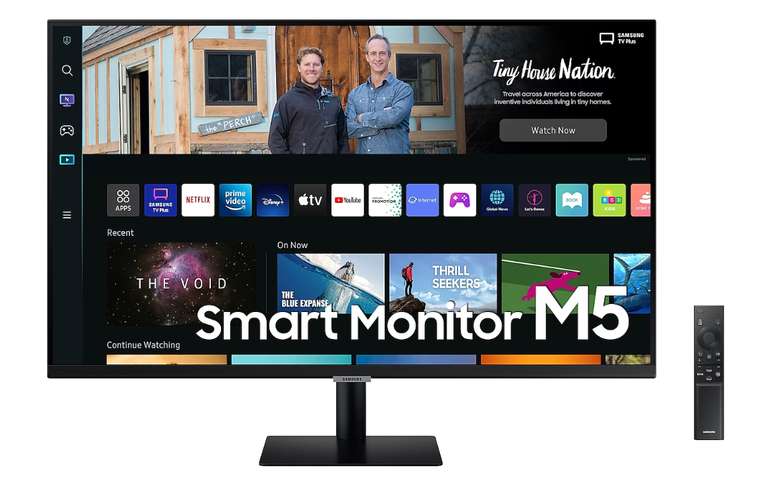Ecran PC 32" Samsung Smart Monitor M5 (LS32BM500EUXEN) avec télécommande - Full HD VA, HDR 10, Wi-Fi, BT, AirPlay (Via ODR de 50€)