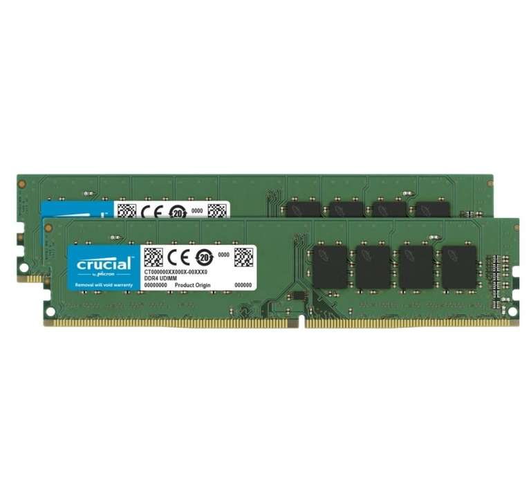 Kit Mémoire RAM Crucial Kit - 64 Go (2 x 32 Go), DDR4, 3200 MHz, CL22, 1.2V