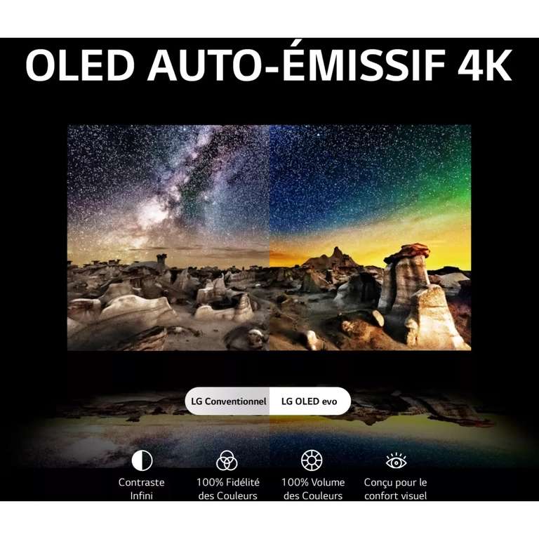 Jusqu'à 300€ de remise sur une sélection de TV - Ex : TV 55" LG OLED55C3 (2023) - OLED Evo, 4K, 100 Hz, Dolby Vision, HDMI 2.1, VRR & ALLM