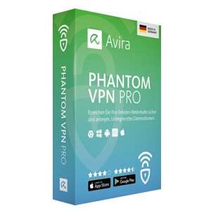 Abonnement gratuit de 6 mois à Avira Phantom VPN Pro - PC, Android et IOS (Dématérialisé - avira.com)