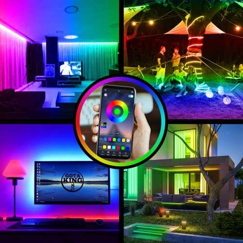 Ruban LED RGB Flexible - 2x 10m (via coupon - vendeur tiers)