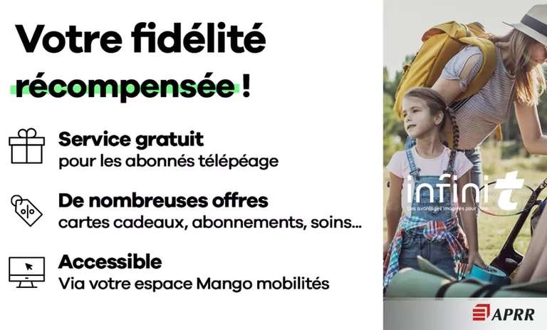 Badge télépéage Mango by APRR + frais d'activation + 12 mois de frais de gestion en France