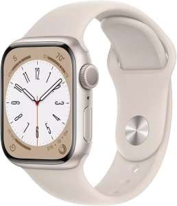 Montre Connectée Apple Watch Series 8 - 41mm, Starlight Aluminium/Starlight Sport Band