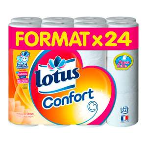 24 Rouleaux de Papier toilette Lotus confort (via 5€09 fidélité)