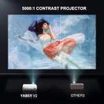 Vidéoprojecteur Yaber V2 - WiFi, HD, 6000 Lumens (Via coupon - Vendeur tiers)