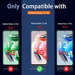 Coque pour Xiaomi Redmi Note 12 4G Antichoc + 2 Pièces Verre Trempé 2 Protections Caméra Arrière (Vendeur Tiers)
