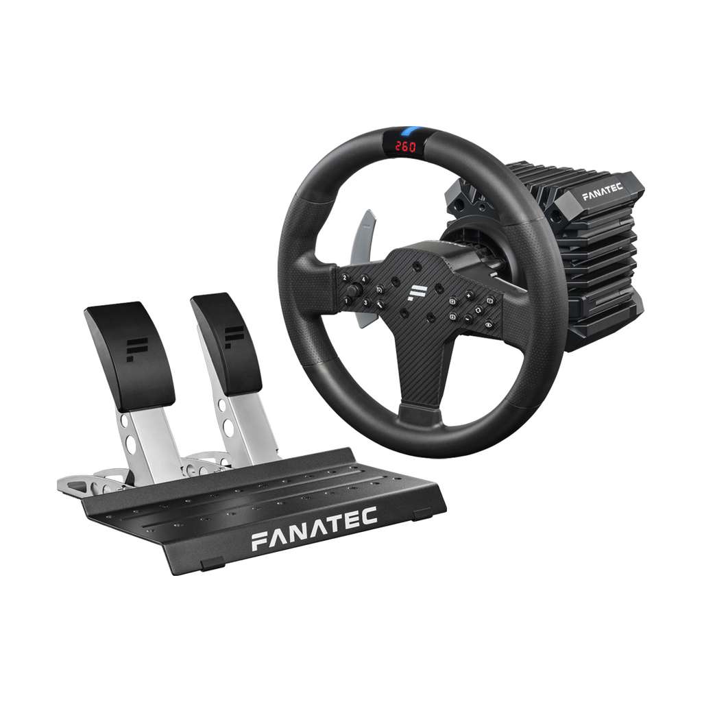 Manette Fanatec Avec Pédales Et Roue - Volant Gaming Pour PC, Xbox, PS | Neuf