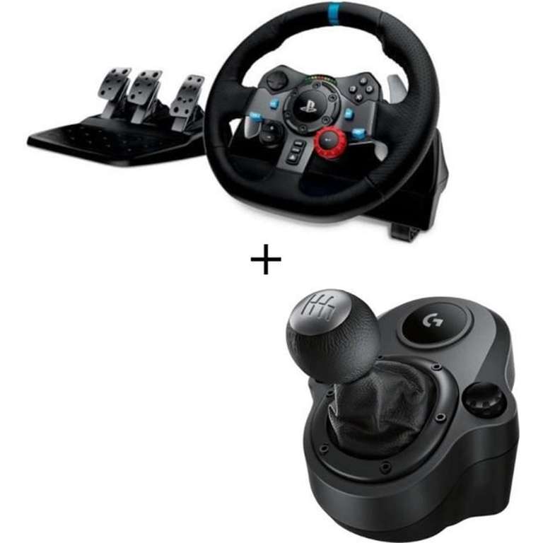 Volant de course Logitech G29 Driving Force + Levier de vitesse Shifter pour PS5/PS4 & PC ou G920 pour Xbox / PC
