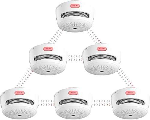Lot de 6 Mini-détecteurs de fumée en réseau sans fil X-Sense - Batterie Remplaçable (Vendeur Tiers)