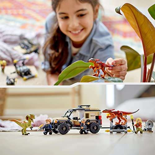 Jeu de construction Lego Jurassic World - Le transport du Pyroraptor et du Dilophosaurus n°76951