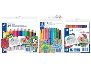 Crayons de couleur 24 pièces ou Feutres de coloriage 24 pièces ou Crayons de cire 12 pièces de marque Staedtler