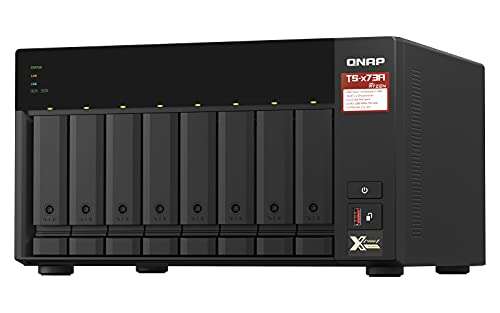 Serveur de Stockage NAS QNAP TS-873A-8G - 8 Baies, 8Go RAM, Ryzen V1500B, 2.5 GbE (sans disque dur)