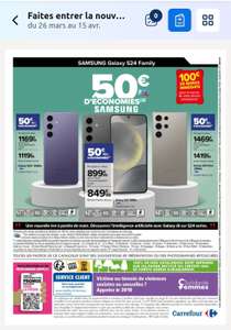 Smartphone Samsung Galaxy S24 - 128Go, 5G (sélection de magasins)