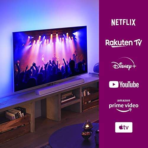 TV LED 58" Philips The One 58PUS8506 - 4K Ultra HD, Ambilight 3 côtés, HDMI 2.1, HDR10/HLG, Dolby Vision, Android TV
