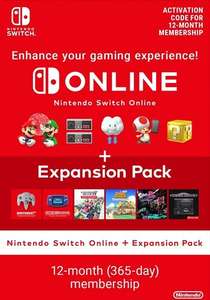 Abonnement Nintendo Switch Online individuel 12 MOIS + PACK ADDITIONNEL (dématérialisé)