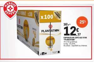 Lot de 100 capsules compatibles Nespresso Plantation - Equilibré ou Intense