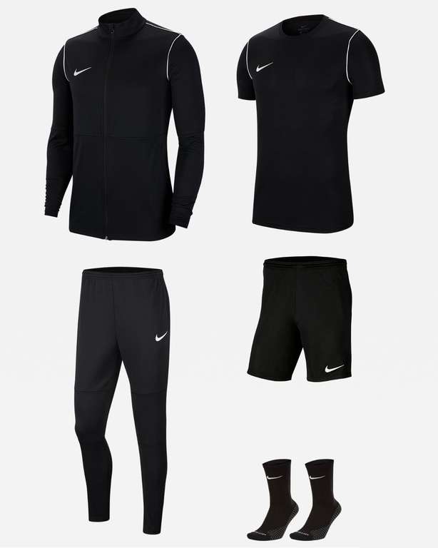 Ensemble Nike Park 20 pour Homme - Survêtement + Maillot + Short + Chaussettes (5 pièces), Coloris & tailles au choix