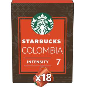 2 Boites de 18 Capsules de café Starbucks Colombia intensité 7 compatibles Nespresso - 101g