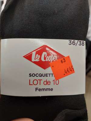 Lot De 10 Socquettes Lee Cooper Femme - Gris/Noir/Blanc, Différentes Tailles - Rambouillet (78)