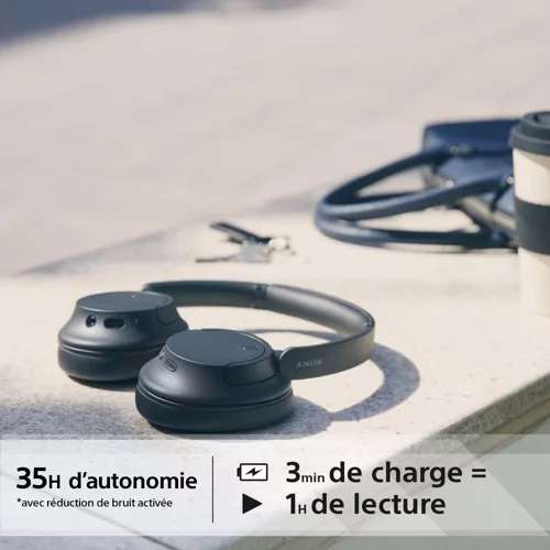 Sony casque bluetooth sans fil - autonomie 35h - noir - La Poste