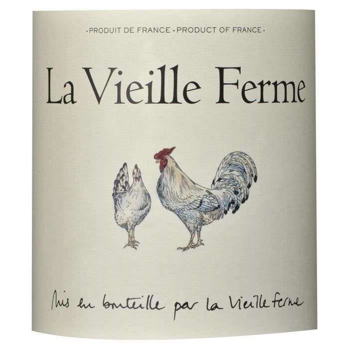 Lot de 6 bouteilles de vin rouge de la Vallée du Rhône La Vieille Ferme 2021 Ventoux - 6 x 75 cl