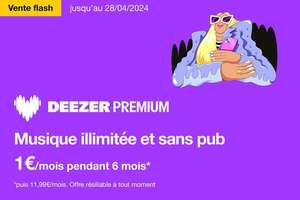 [Orange - sous conditions] Deezer premium à 1€/mois pendant 6 mois - sans engagements